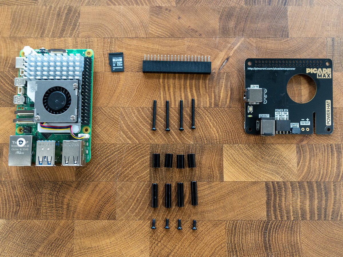 Raspberry Pi 5, Power HAT, booster header, and M2.5 fixings