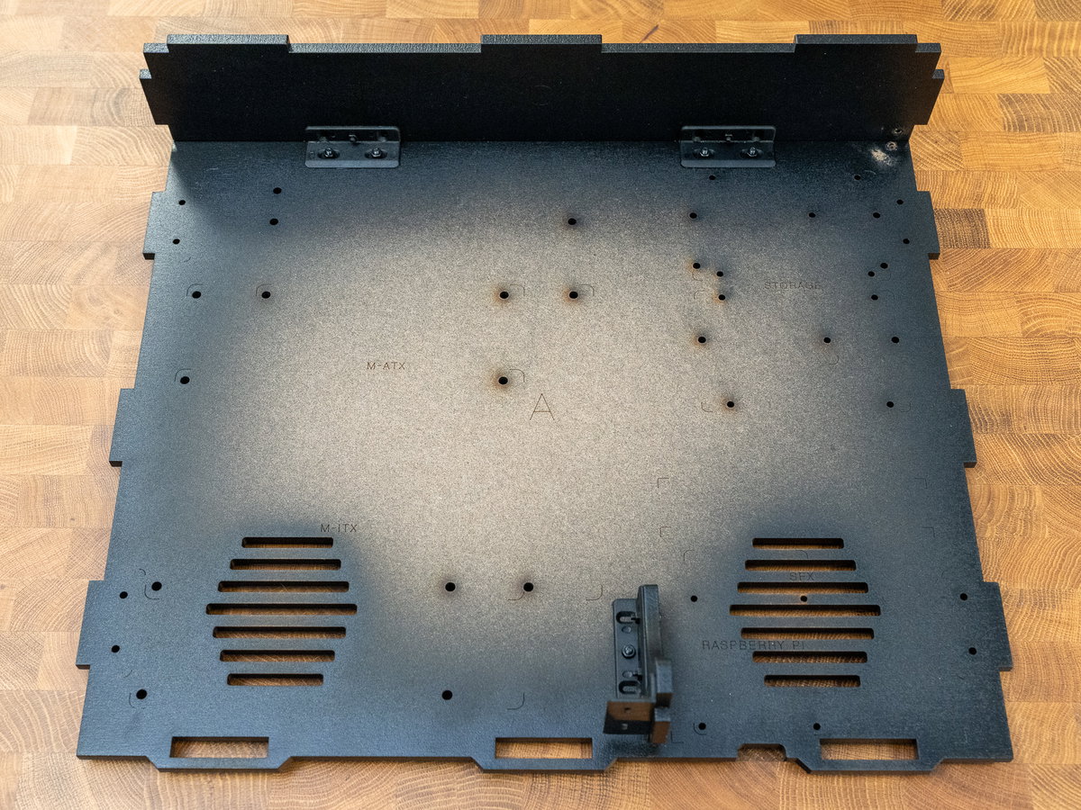 Panel C joined to panel A with brackets