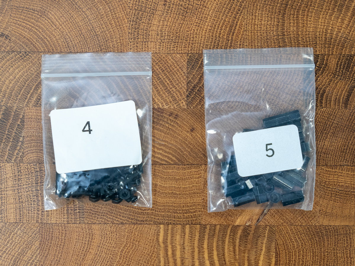 M2.5 screws and standoffs for mounting the Raspberry Pi