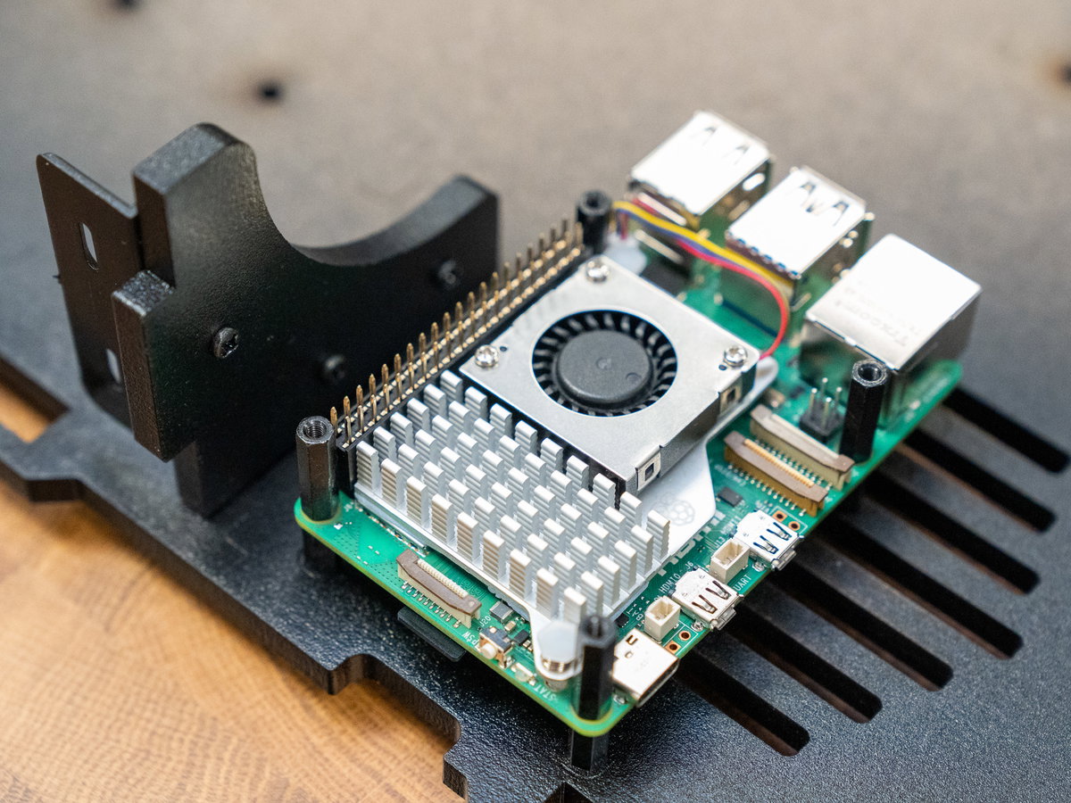 17mm standoffs fitted above the Raspberry Pi