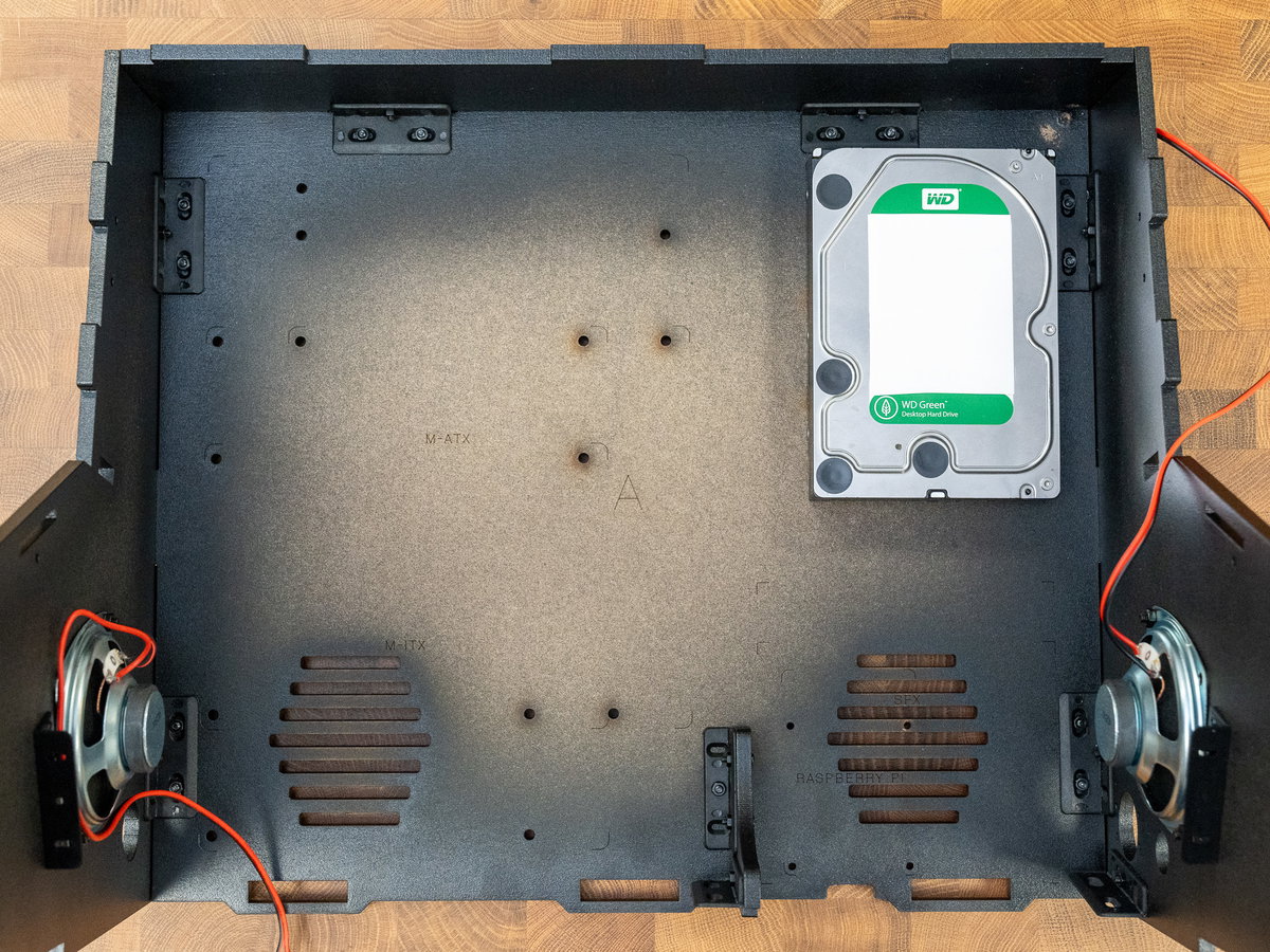 Hard disk mounted inside the Picade Max cabinet