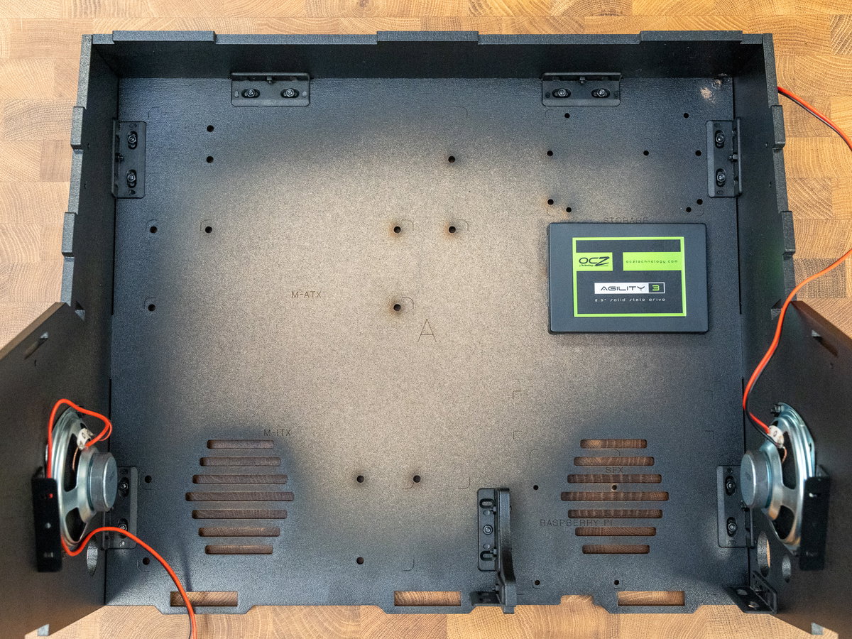 An alternate SSD mounting position