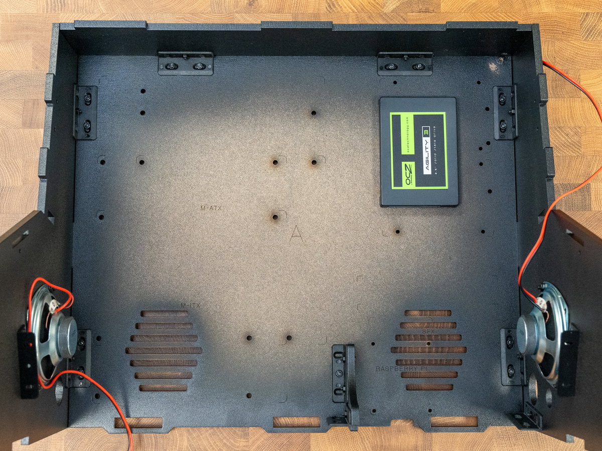 An alternate SSD mounting position
