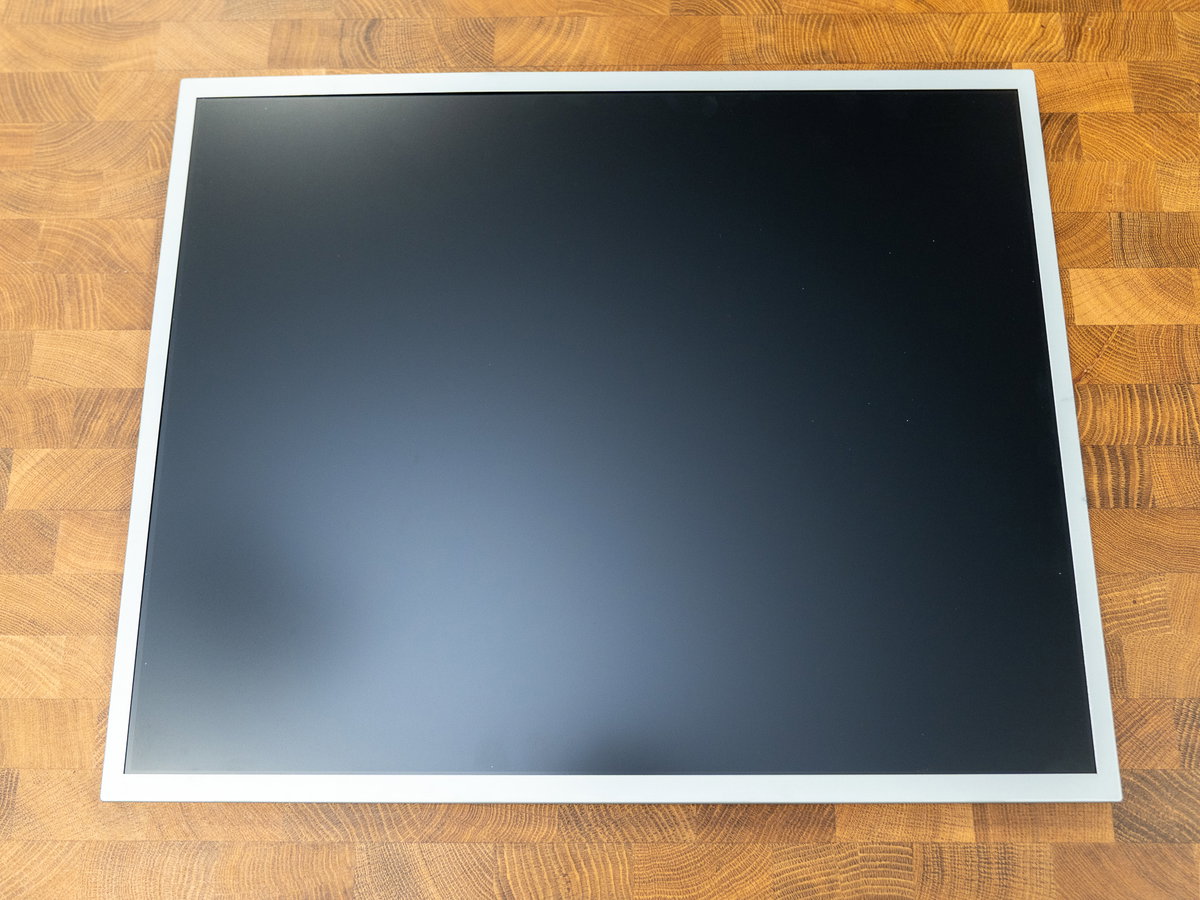 Protective covering removed from the front of the display