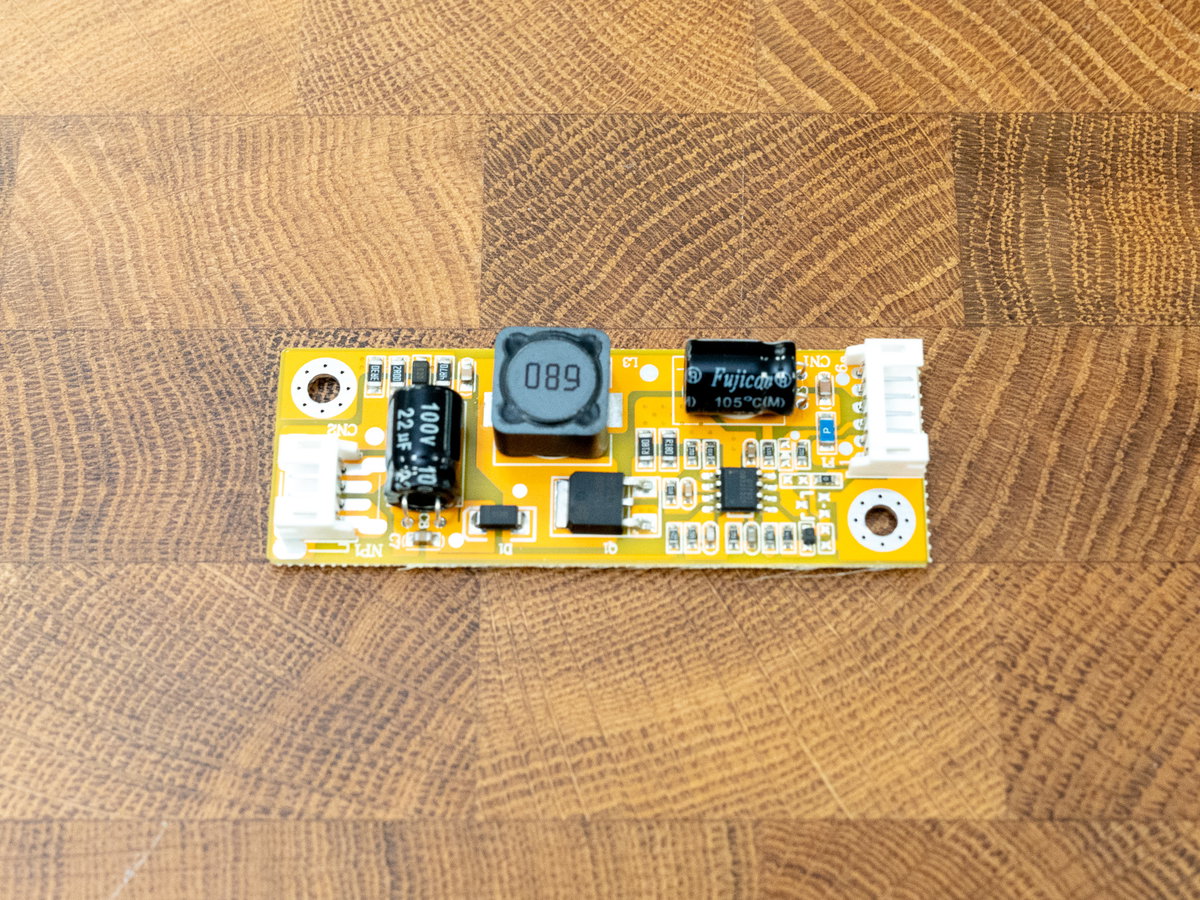 Cables connected to the smaller display driver board