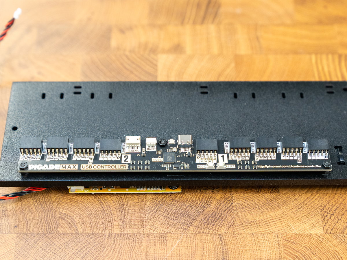 Picade Max USB Controller board positioned on panel K
