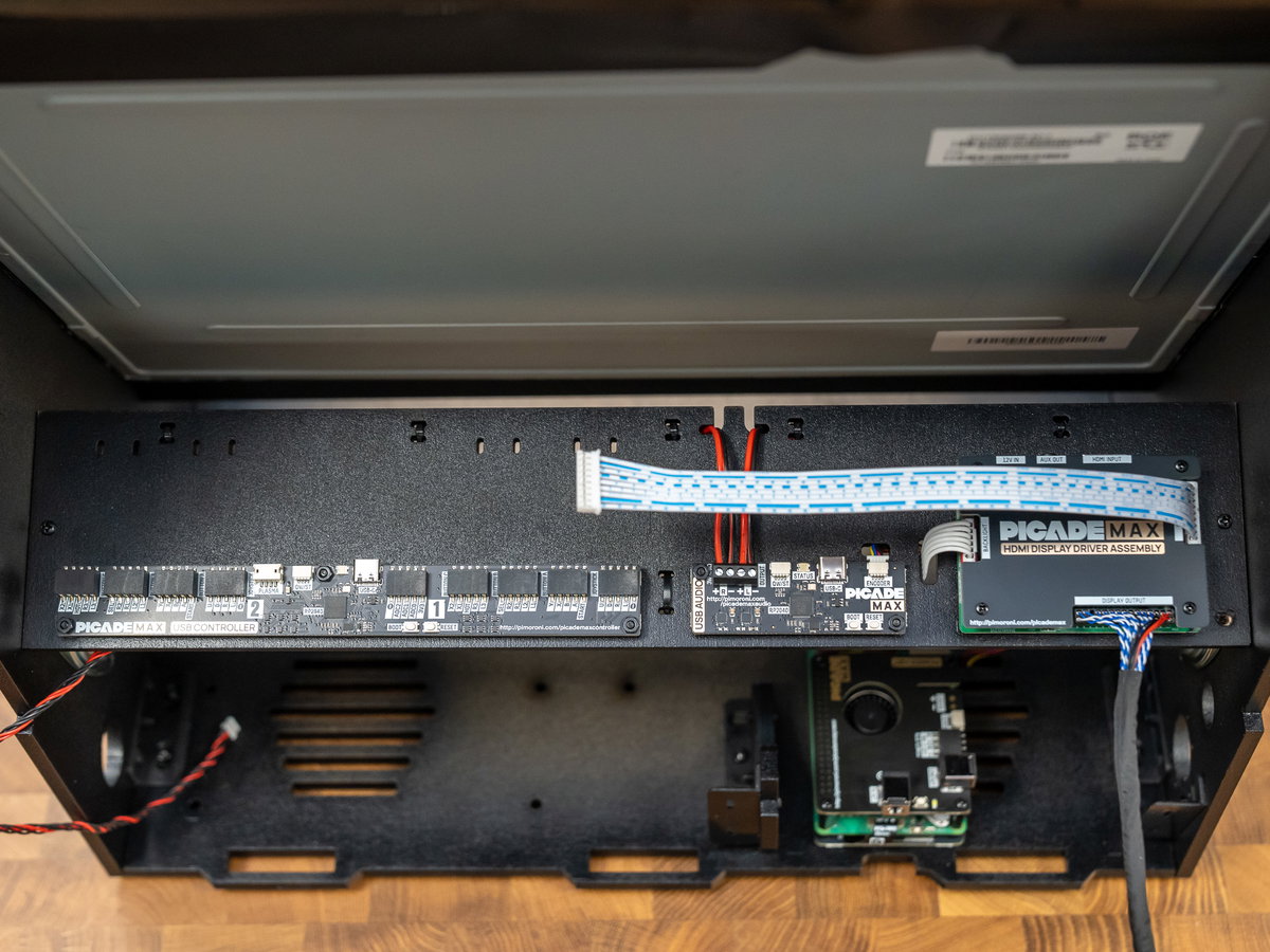 Panel K positioned against the cabinet brackets