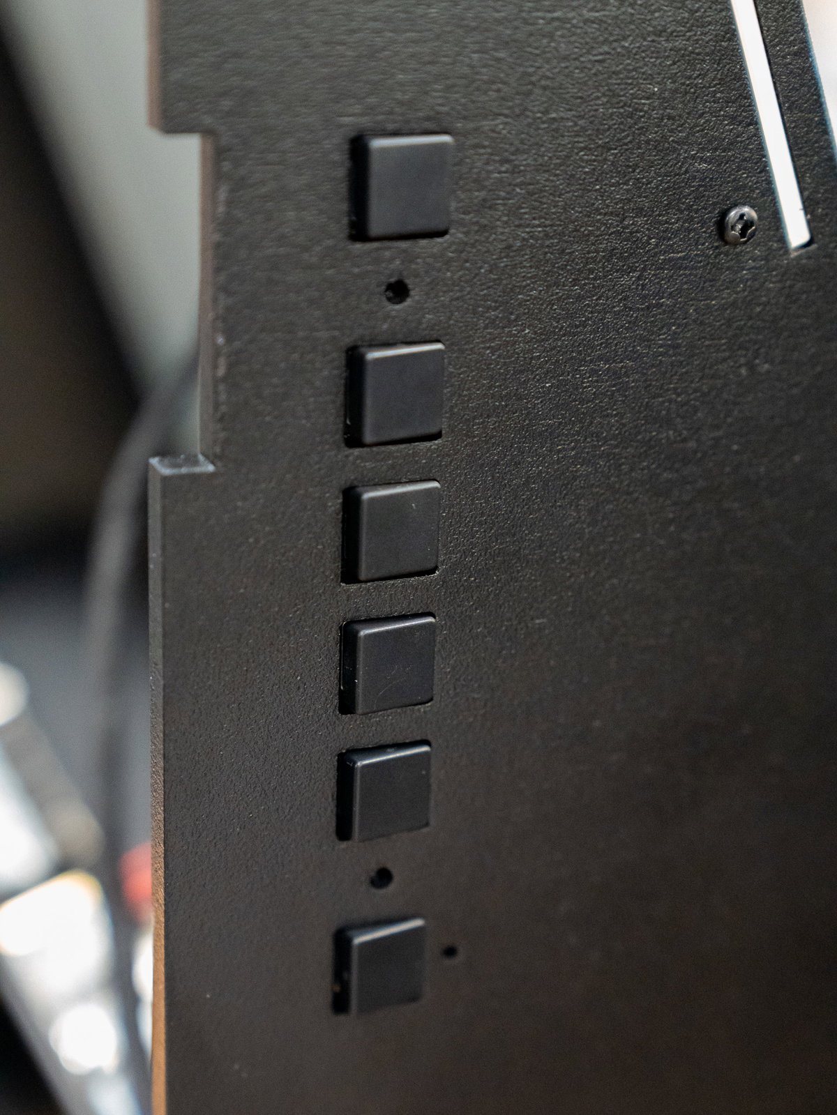 LCD Keypad board positioned behind the cabinet side panel