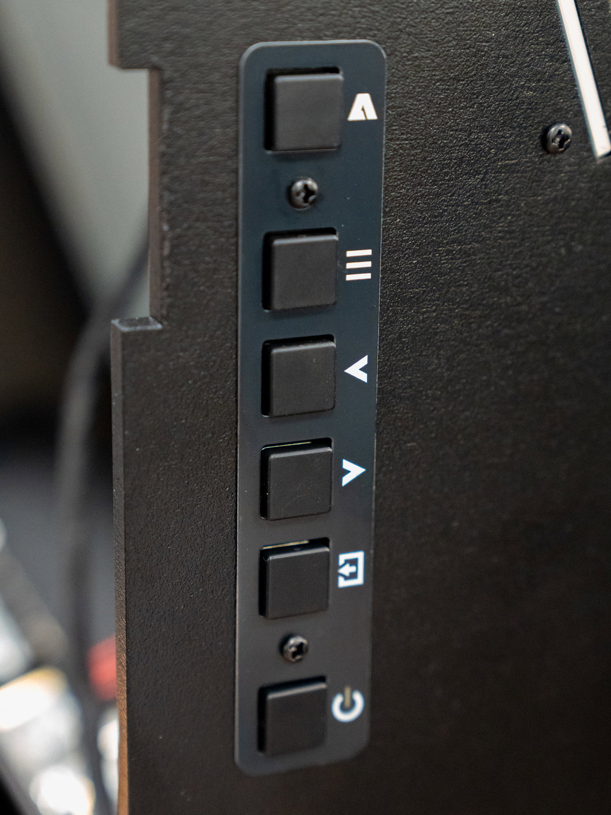 Keypad legend positioned over the LCD Keypad buttons
