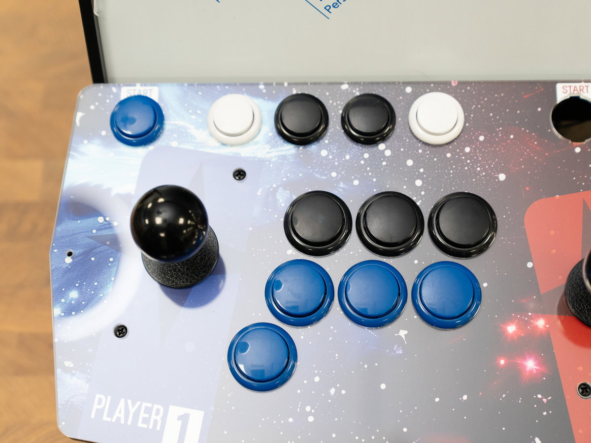 Player one Select and shoulder buttons fitted to the console
