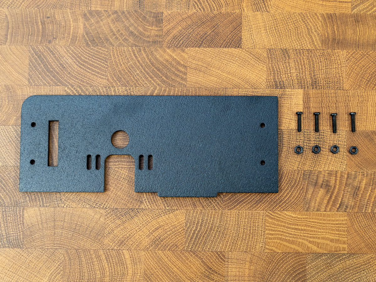 Wooden backplate J and M3 fixings for the Raspberry Pi cabinet