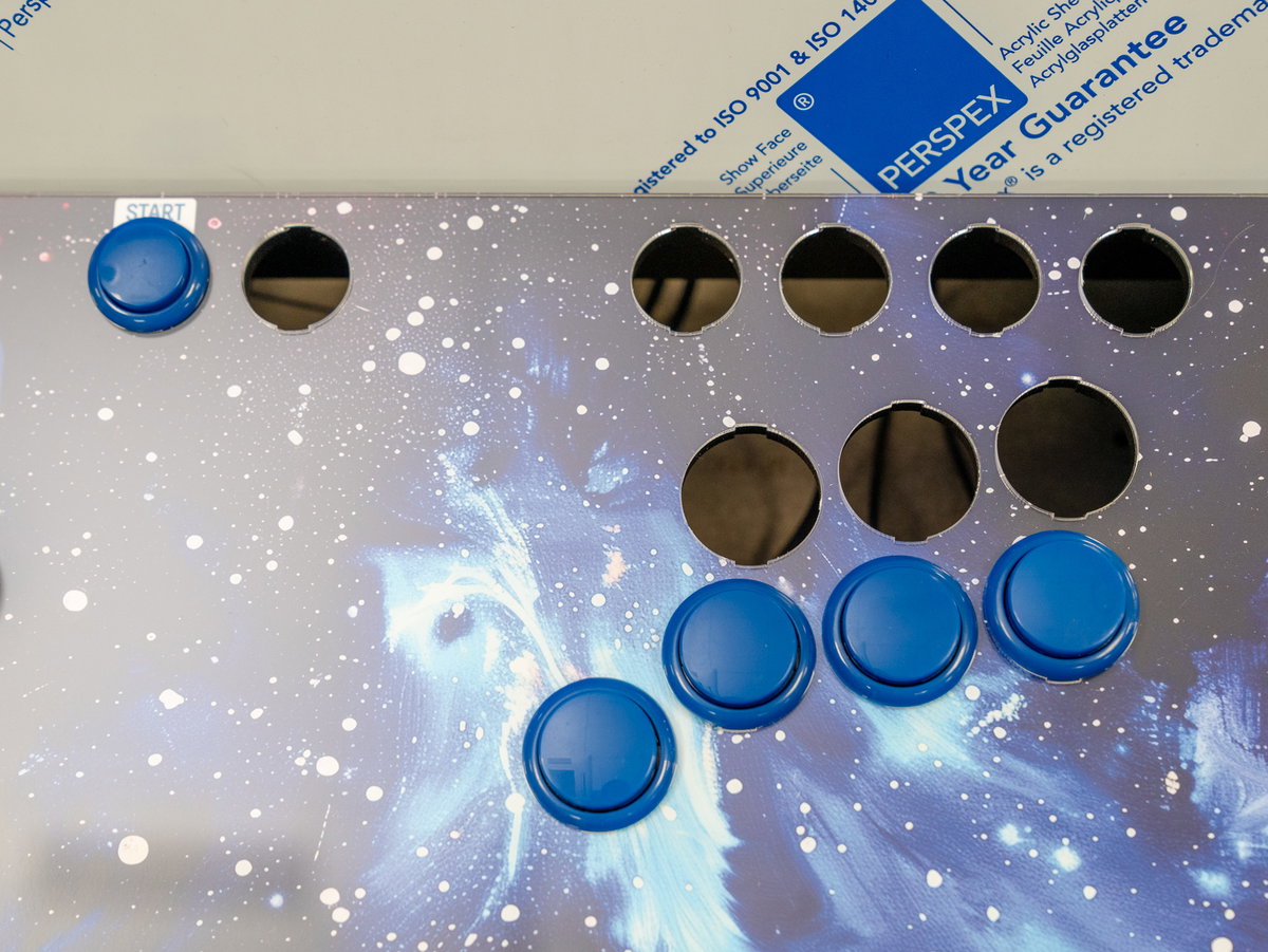 One-player Start, A, B, X, and Y buttons fitted in the console