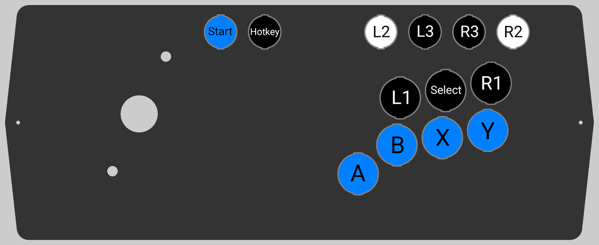 Picade Max one-player button layout