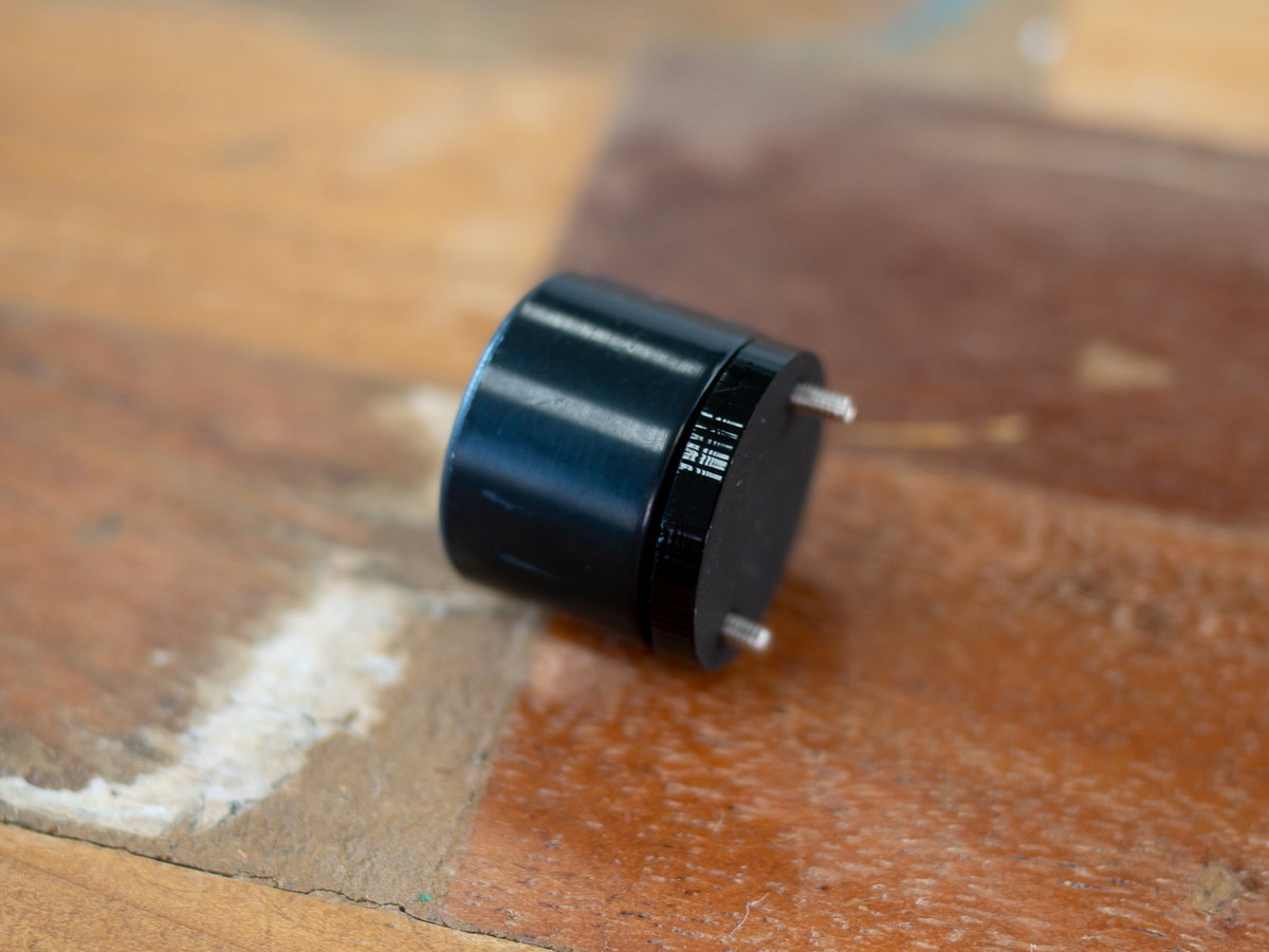 Acrylic spacer in place