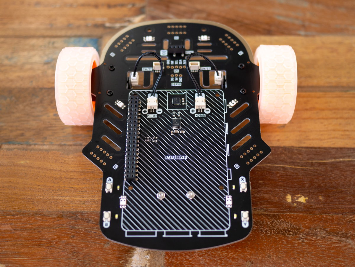 Main board with motors, wheels and castor all mounted