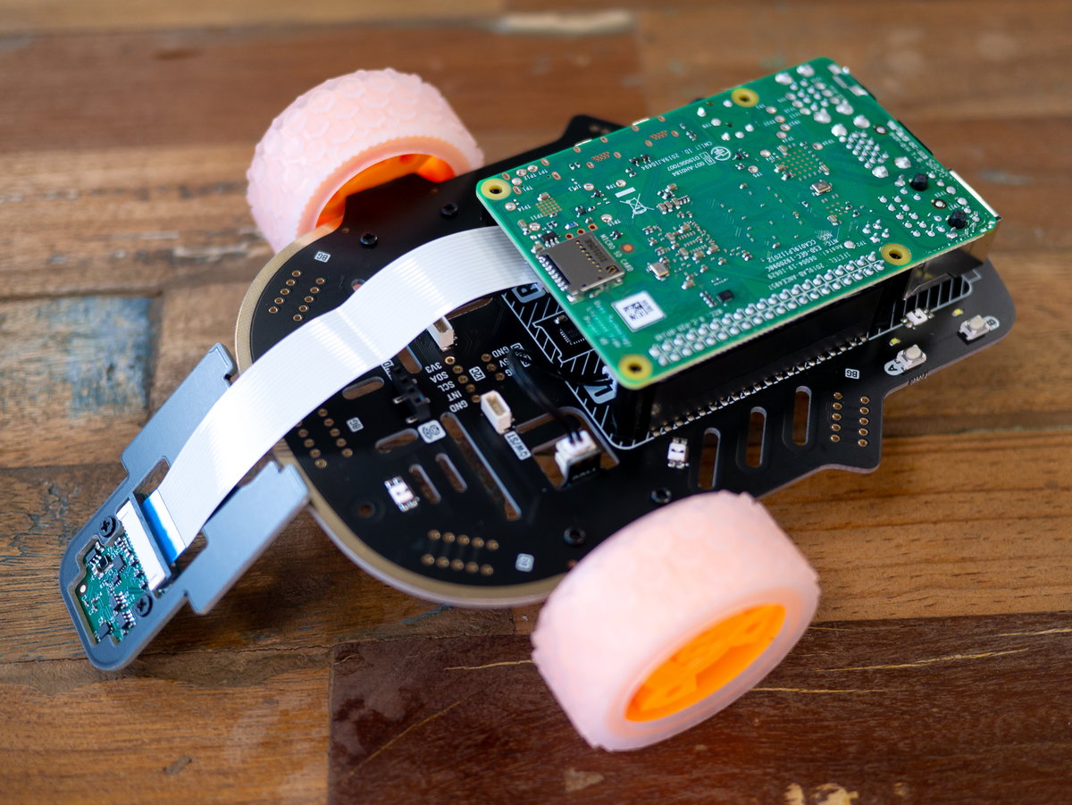 Raspberry Pi plugged in to Trilobot