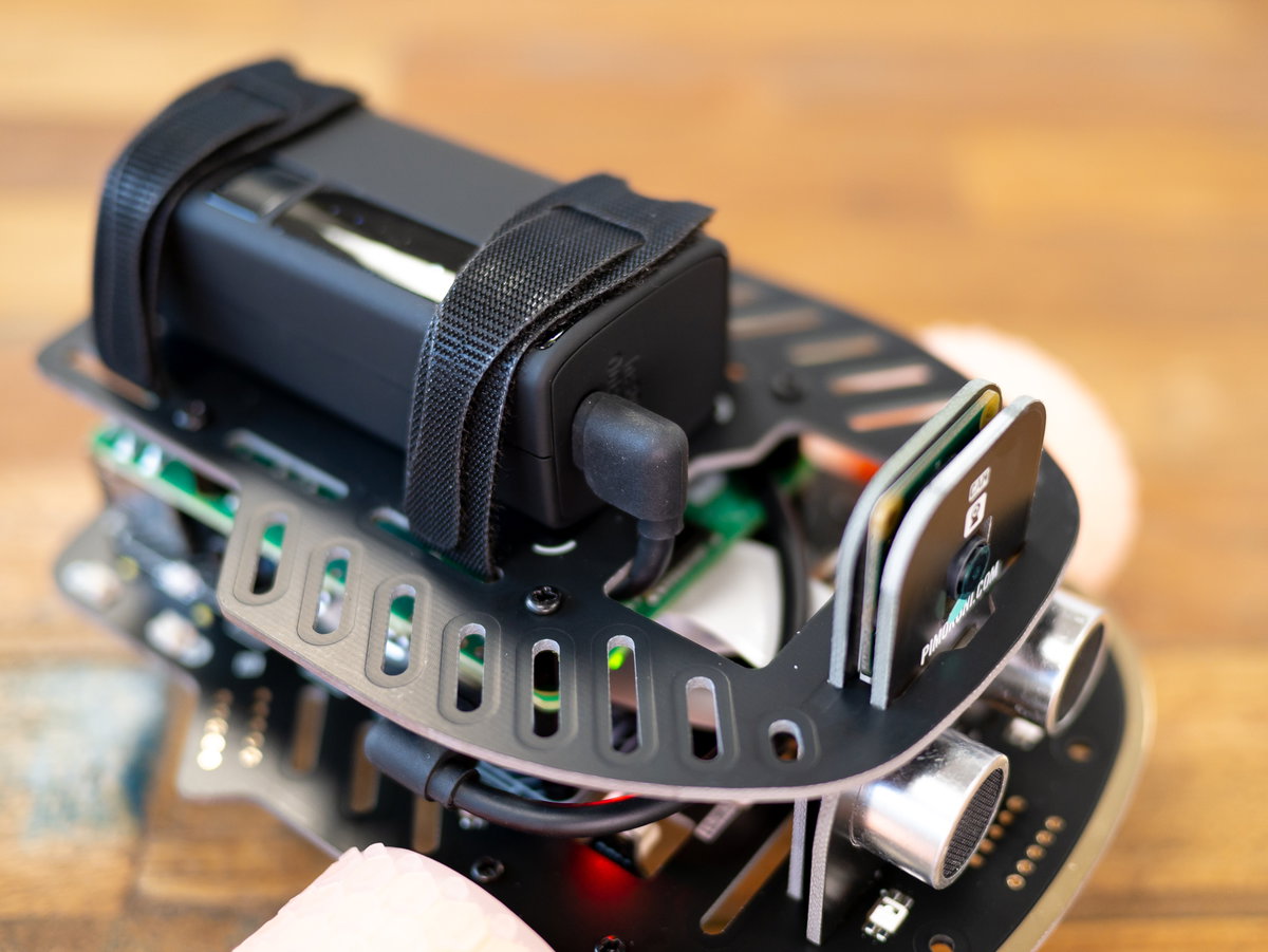 Plug in the USB-C cable into the power bank