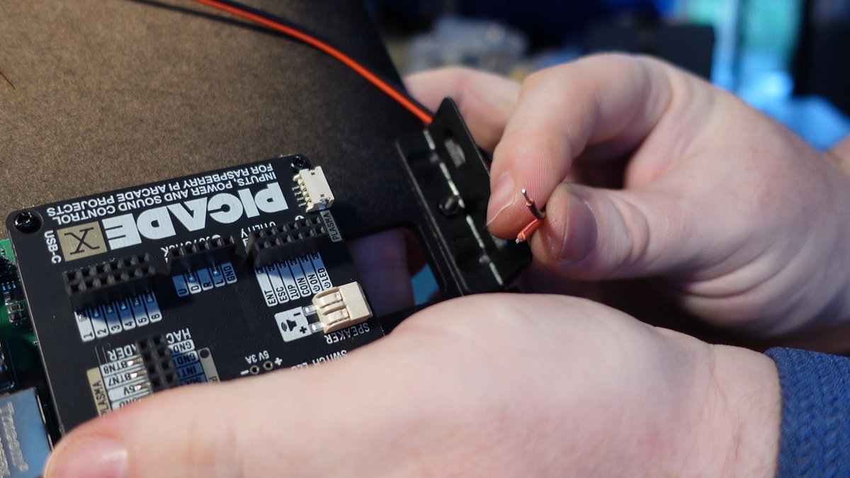 Speaker secured to Picade panel A