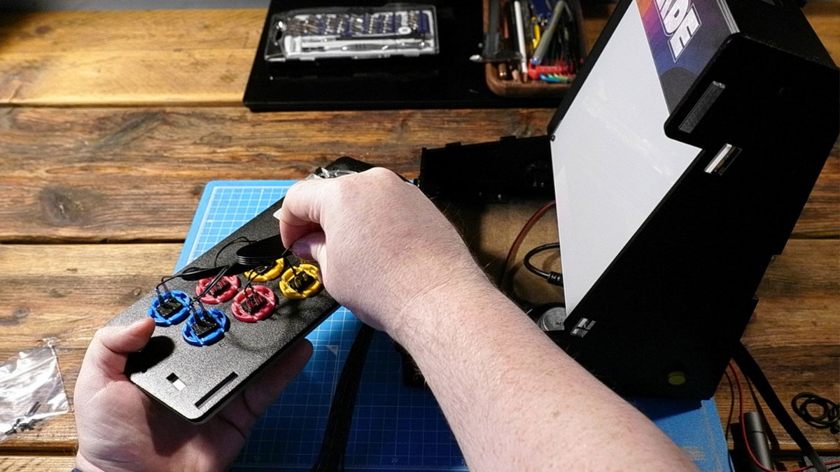 Wiring up the front buttons