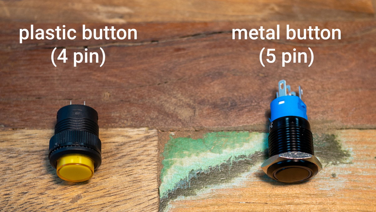 Two kinds of illuminated power buttons