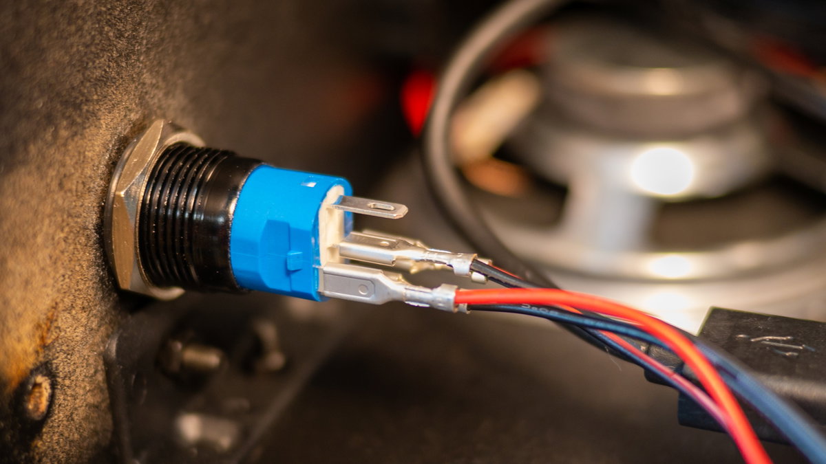 Power button secured in place