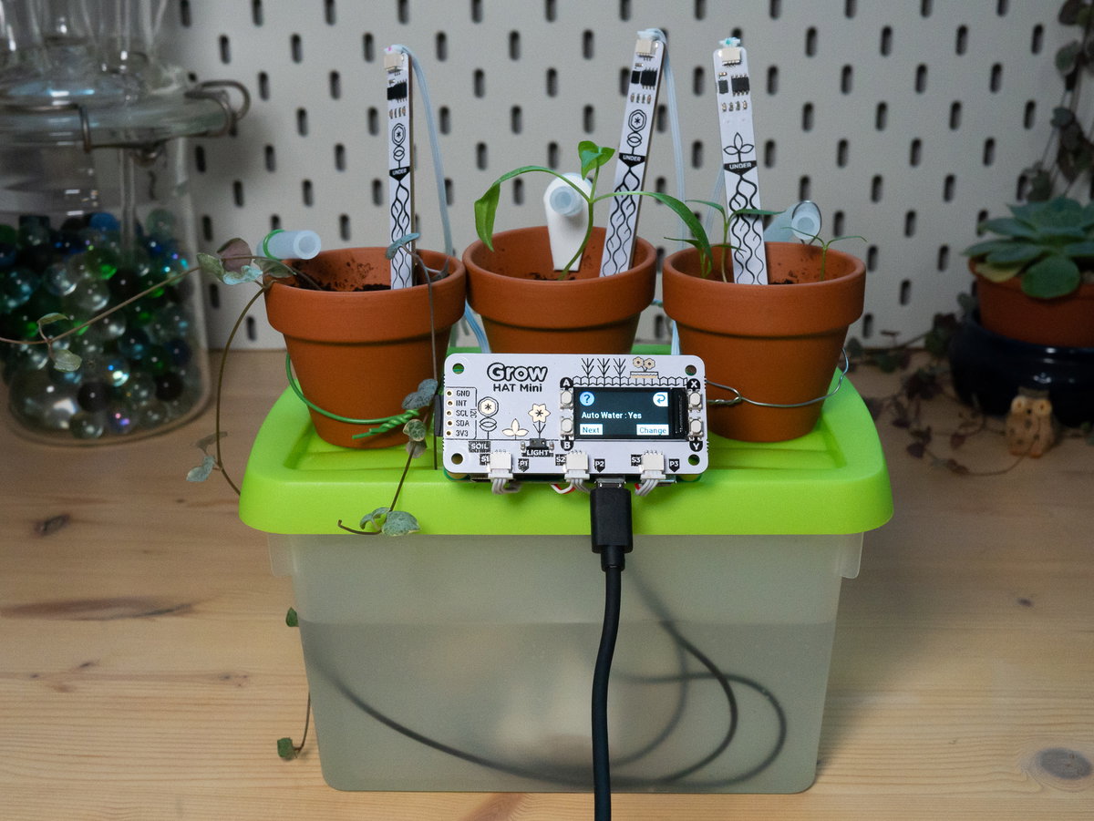 Enabling auto-watering using Grow's menus
