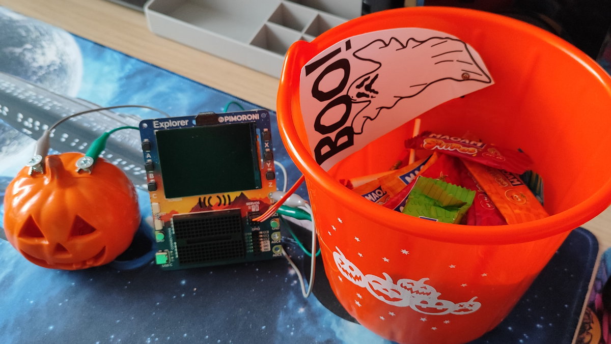 The project is built, it just needs code. The ghost is in the bucket, and the sweets aren't too deep