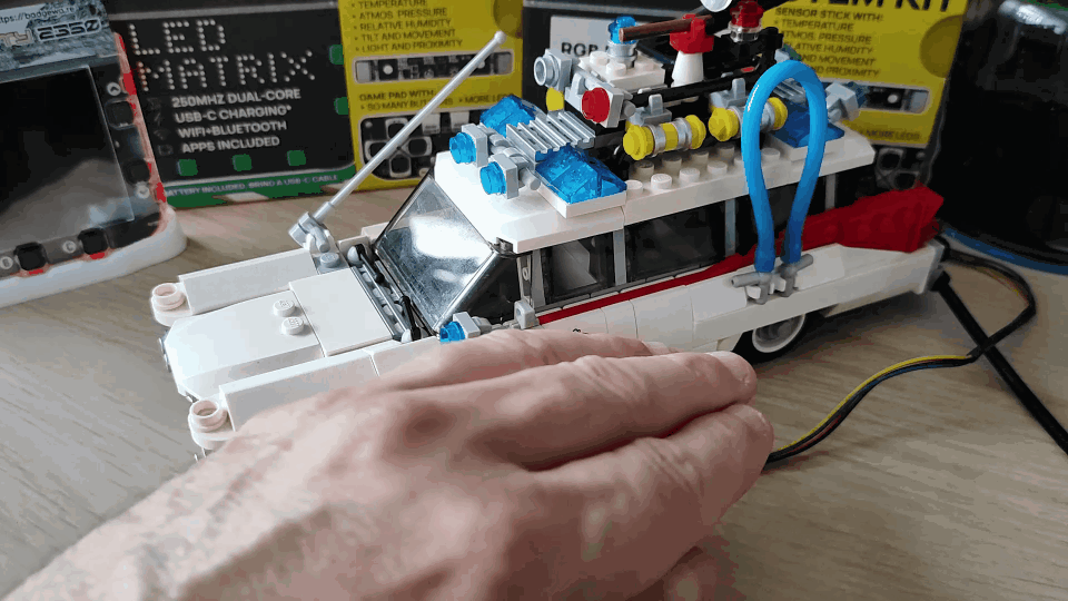 Tiny FX demo running with flashing LEDs and sound triggered by sensors