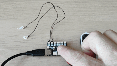 Tiny FX LEDs flashing in an alternating siren pattern