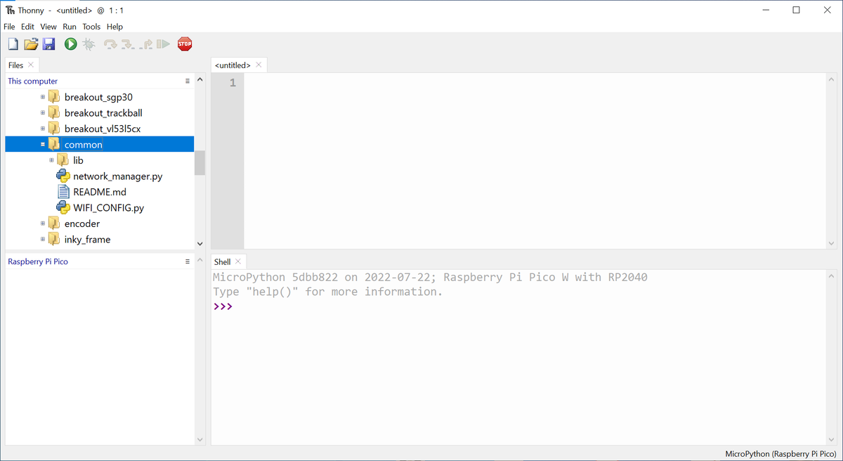 Browsing to the common directory