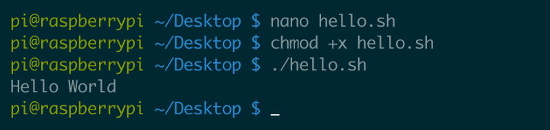 Bash Hello World