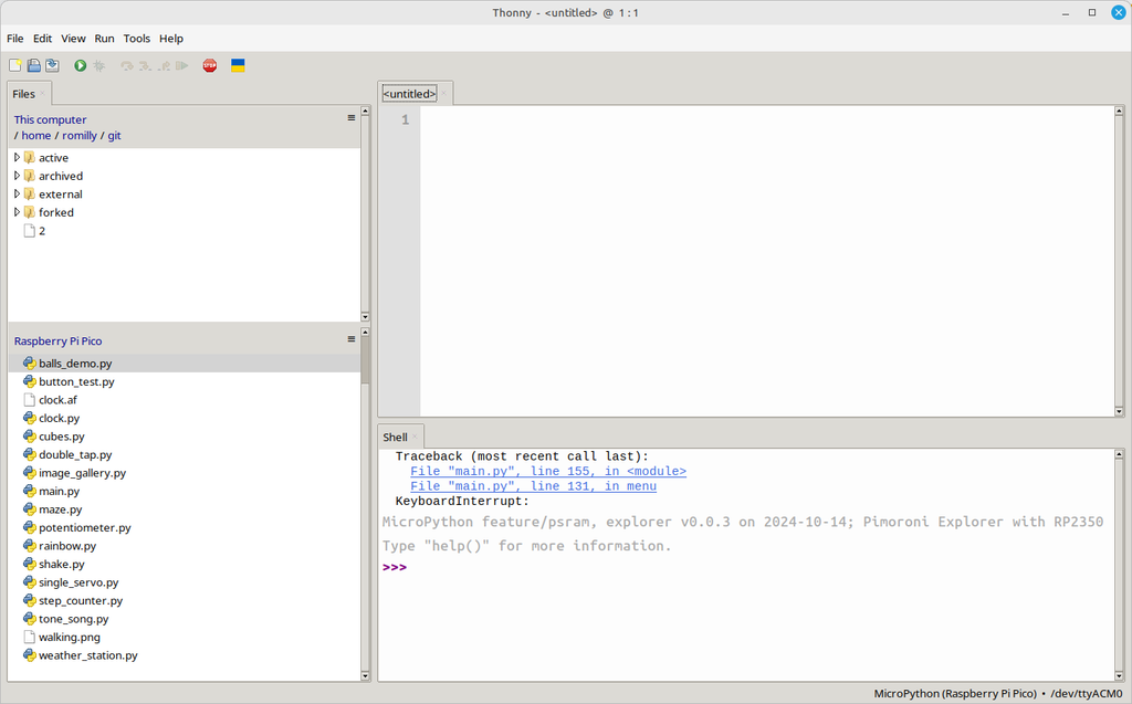 Getting Started with Pimoroni Explorer