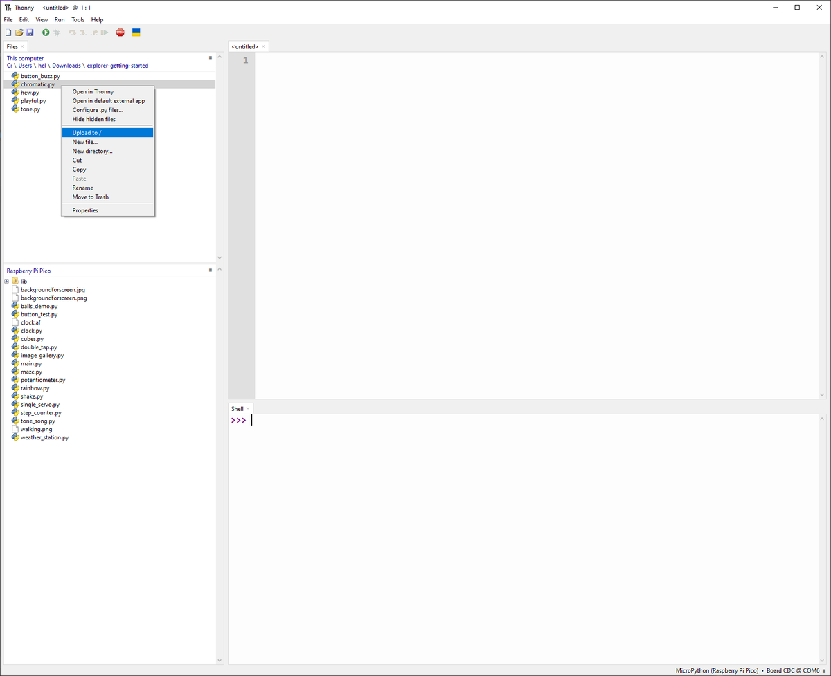 Getting Started with Pimoroni Explorer