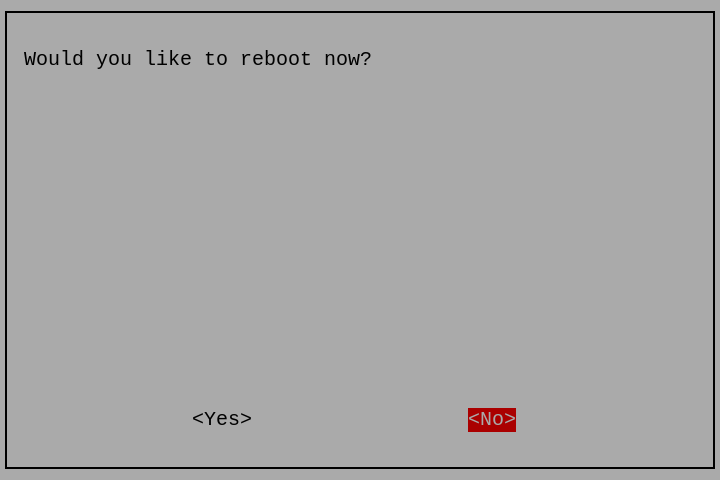 raspi-config don’t reboot