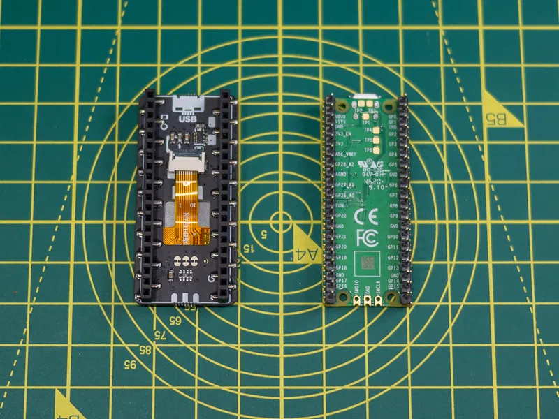 The underside of a Pico and a Display Pack