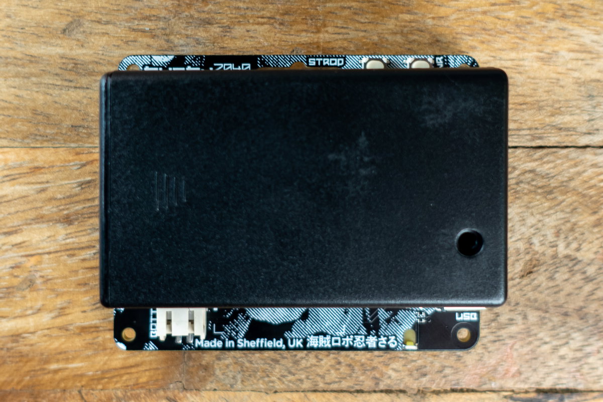 Tufty with AAA battery pack attached