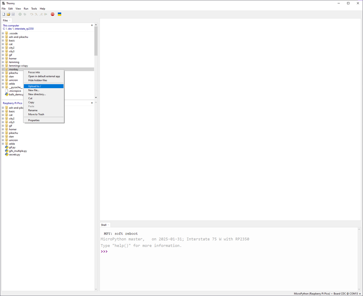 Copying files with Thonny