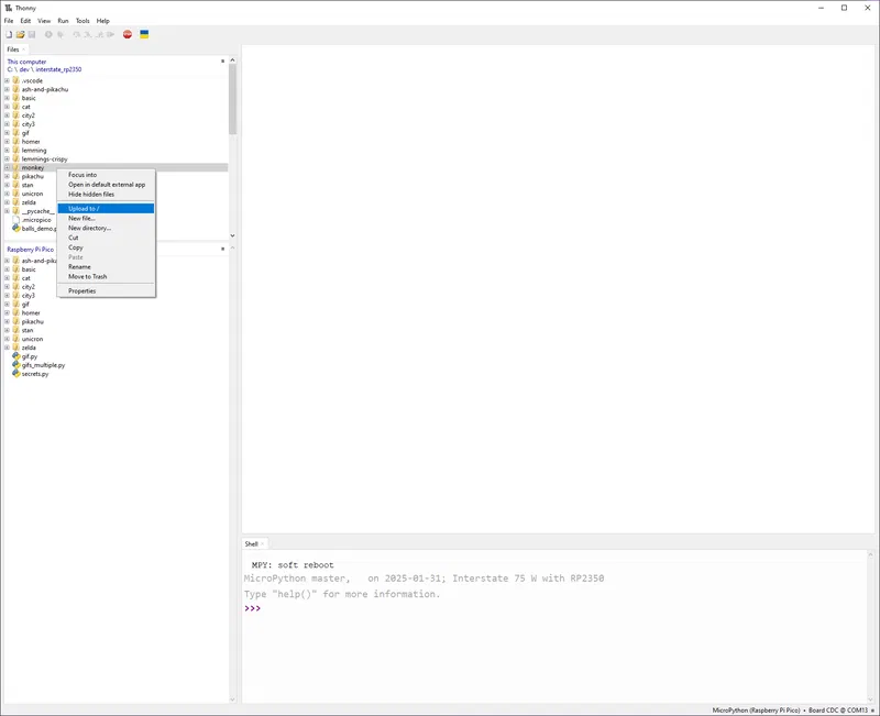Copying files with Thonny