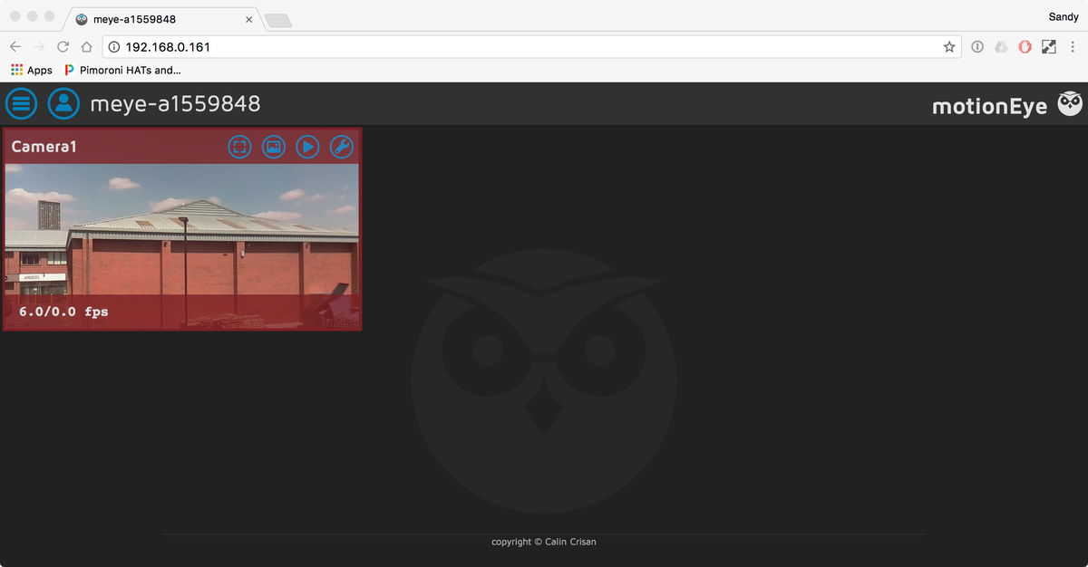 motionEye OS on your OctoCam