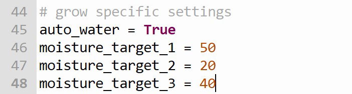 Enabling auto-watering in config.py