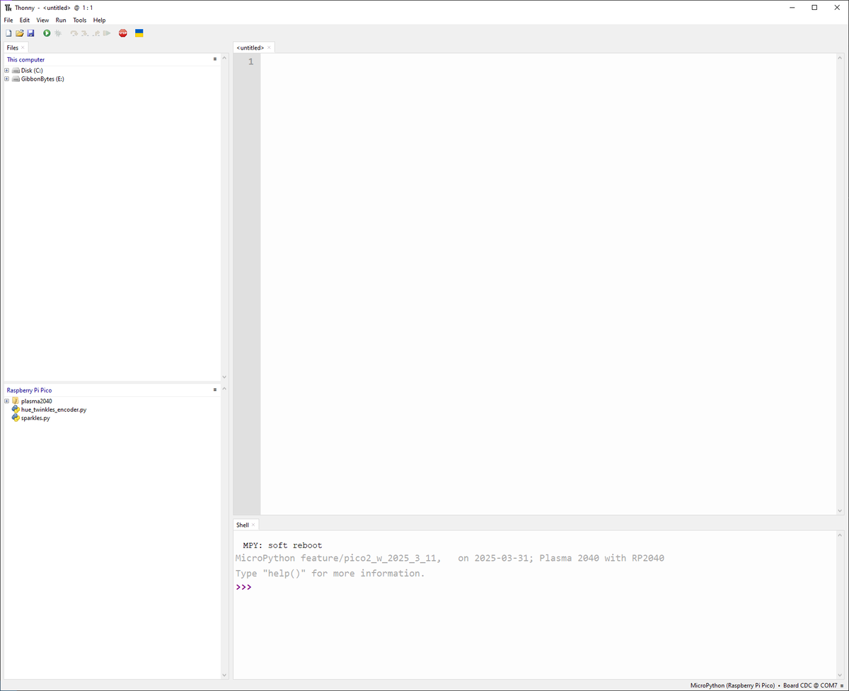 Screenshot of Thonny