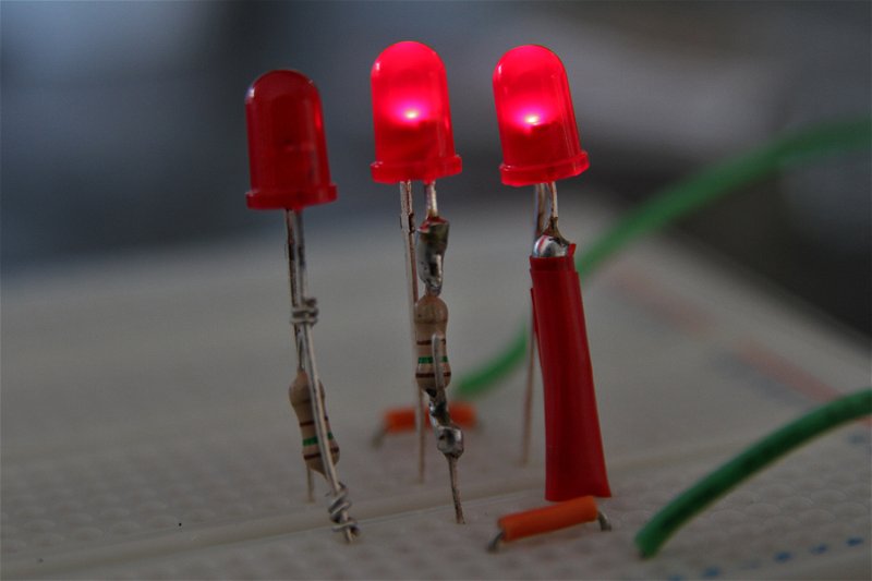 Resistor LEDs step-by-step